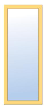 Sauna glasvenster model 2 bronce