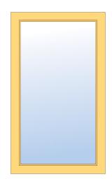 Sauna glasvenster model 3 helder