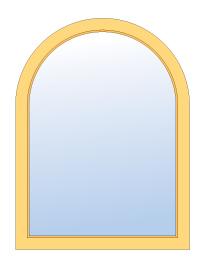 Sauna glasvenster getoogd  model 4 bronce